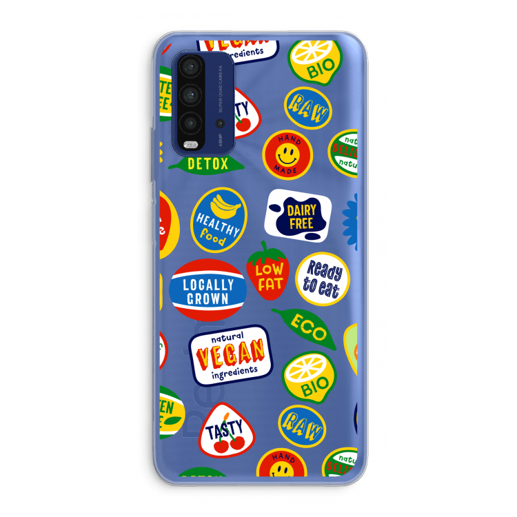Fruitsticker: Xiaomi Redmi 9T Transparant Hoesje