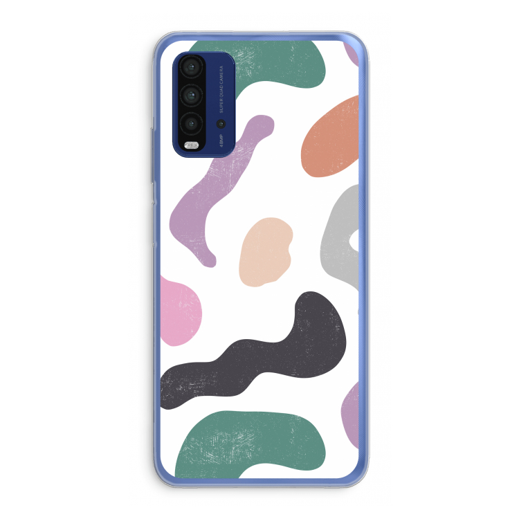 Memphis Shapes: Xiaomi Redmi 9T Transparant Hoesje