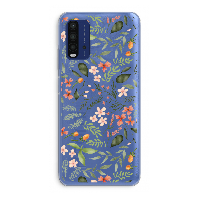 Sweet little flowers: Xiaomi Redmi 9T Transparant Hoesje