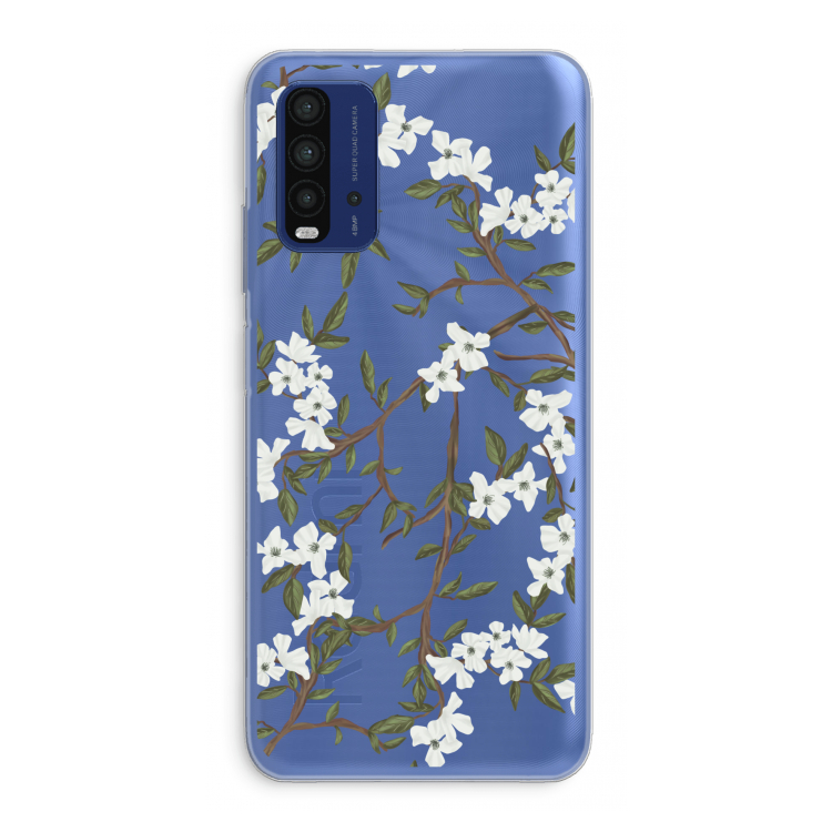 Blossoming spring: Xiaomi Redmi 9T Transparant Hoesje