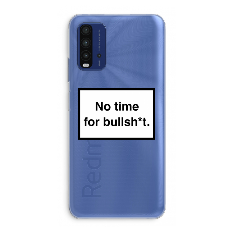 No time: Xiaomi Redmi 9T Transparant Hoesje