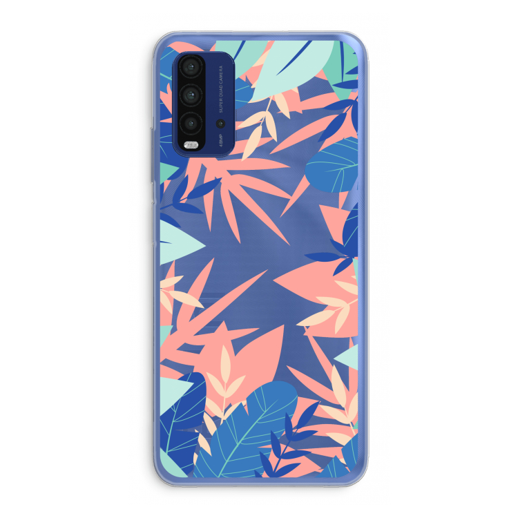 Tropisch: Xiaomi Redmi 9T Transparant Hoesje