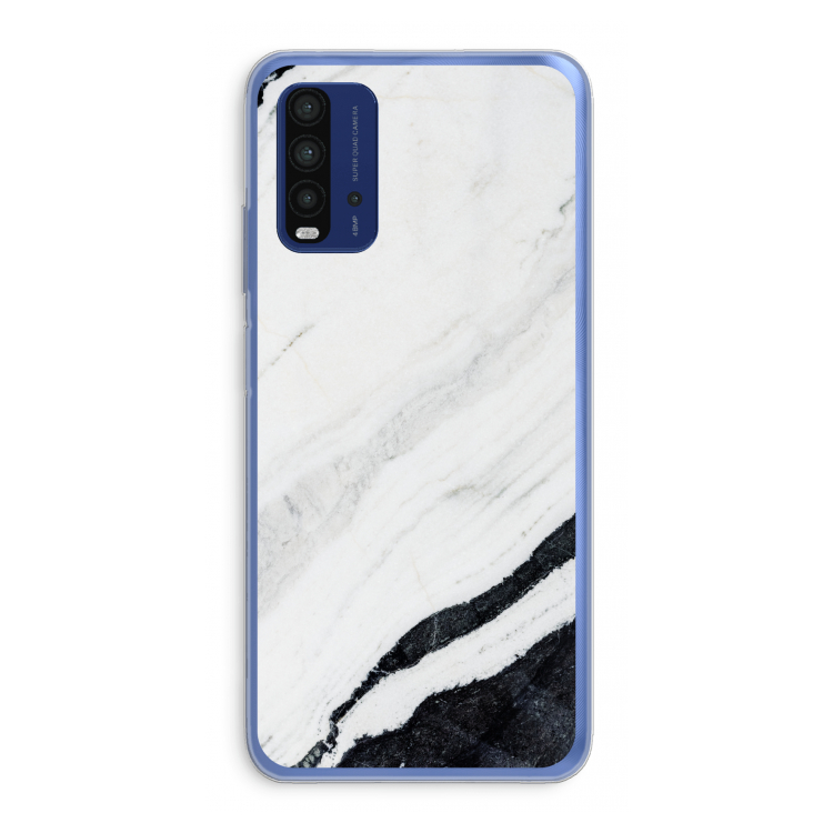 Elegante marmer: Xiaomi Redmi 9T Transparant Hoesje