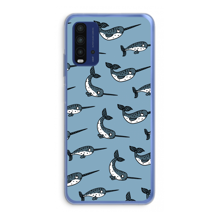 Narwhal: Xiaomi Redmi 9T Transparant Hoesje