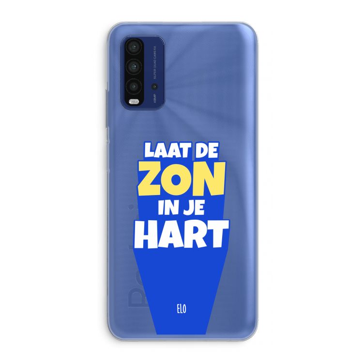Laat de zon in je hart: Xiaomi Redmi 9T Transparant Hoesje