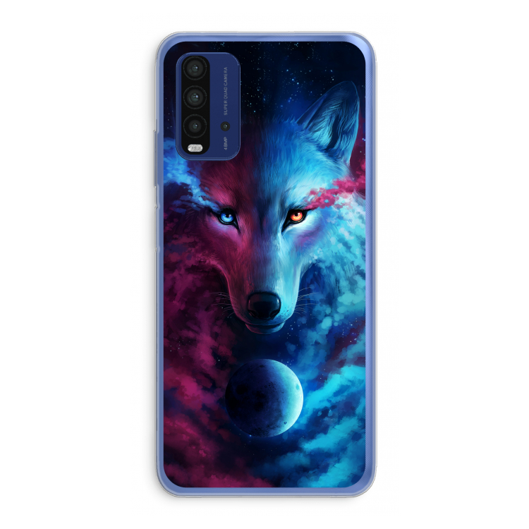 Where Light And Dark Meet: Xiaomi Redmi 9T Transparant Hoesje