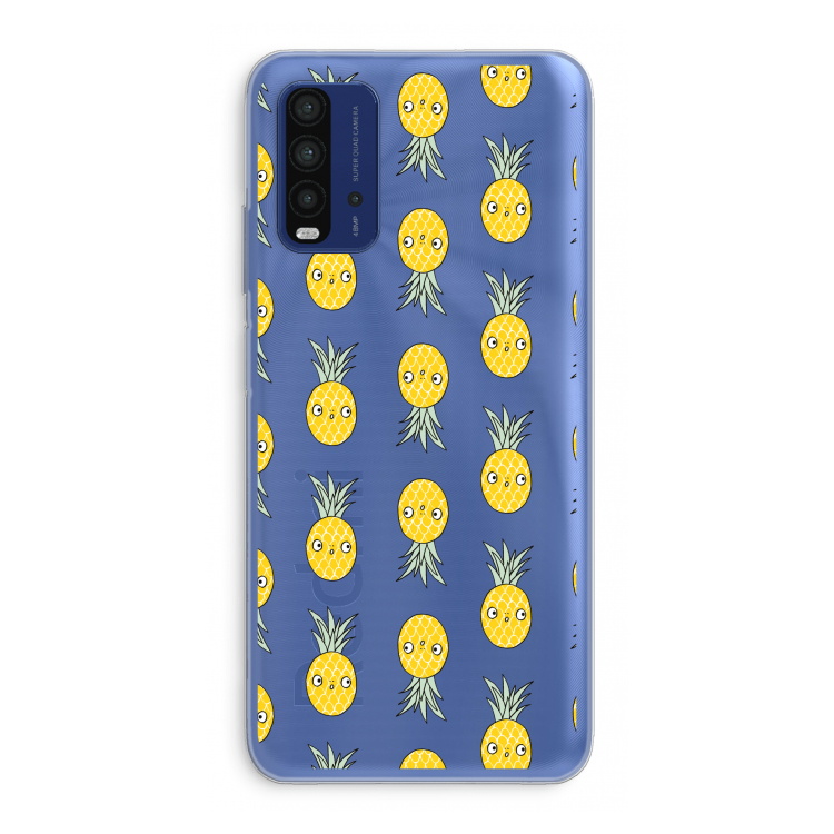 Ananas: Xiaomi Redmi 9T Transparant Hoesje