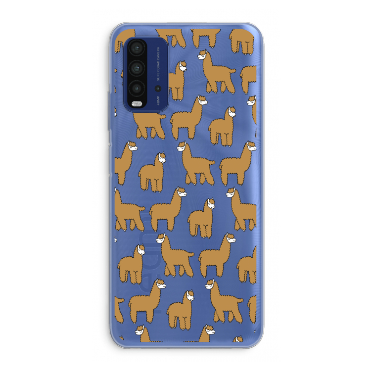 Alpacas: Xiaomi Redmi 9T Transparant Hoesje