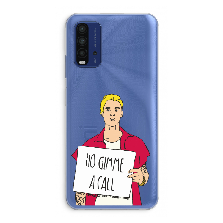 Gimme a call: Xiaomi Redmi 9T Transparant Hoesje