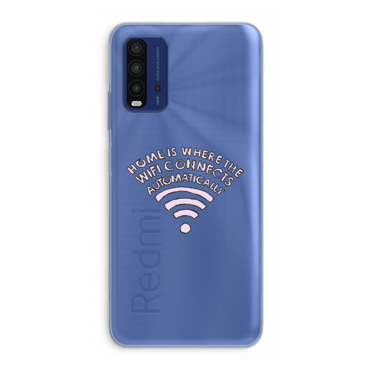 Home Is Where The Wifi Is: Xiaomi Redmi 9T Transparant Hoesje
