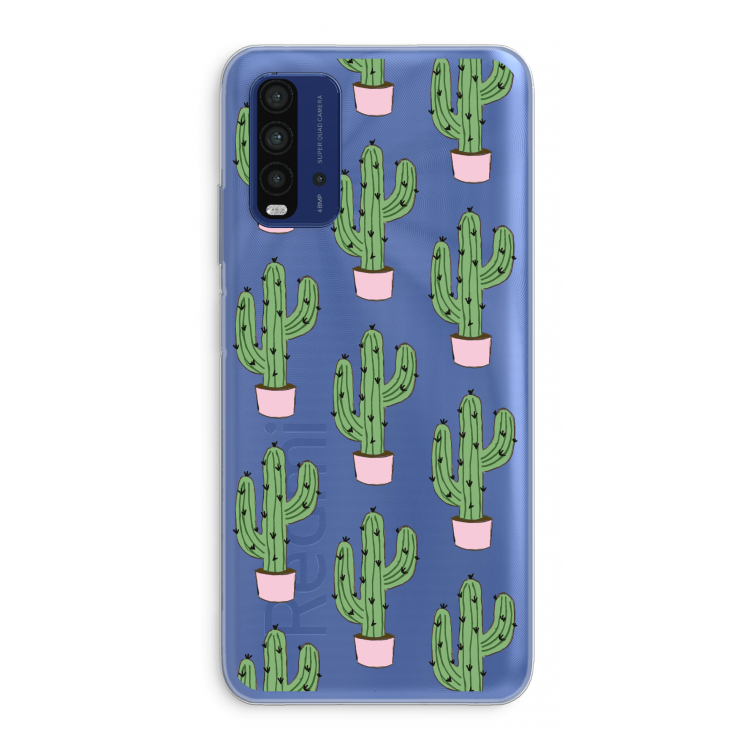 Cactus Lover: Xiaomi Redmi 9T Transparant Hoesje