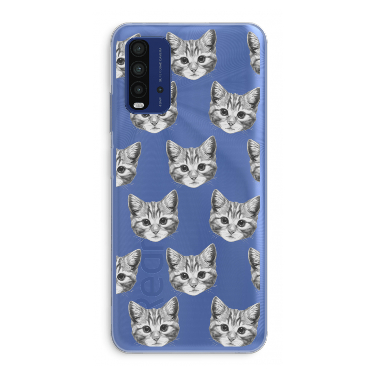 Kitten: Xiaomi Redmi 9T Transparant Hoesje