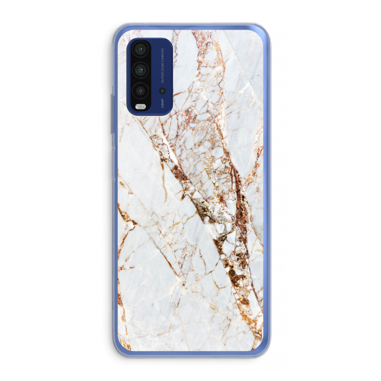 Goud marmer: Xiaomi Redmi 9T Transparant Hoesje