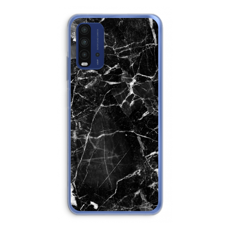 Zwart Marmer 2: Xiaomi Redmi 9T Transparant Hoesje