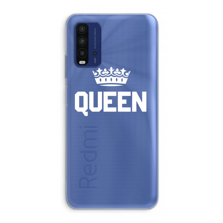 Queen zwart: Xiaomi Redmi 9T Transparant Hoesje