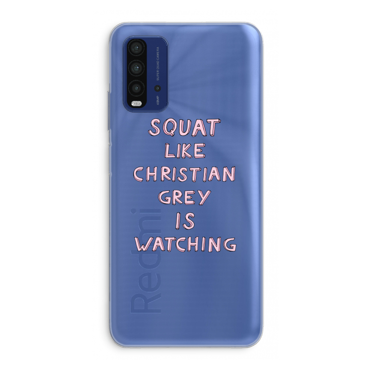 Christian Grey: Xiaomi Redmi 9T Transparant Hoesje