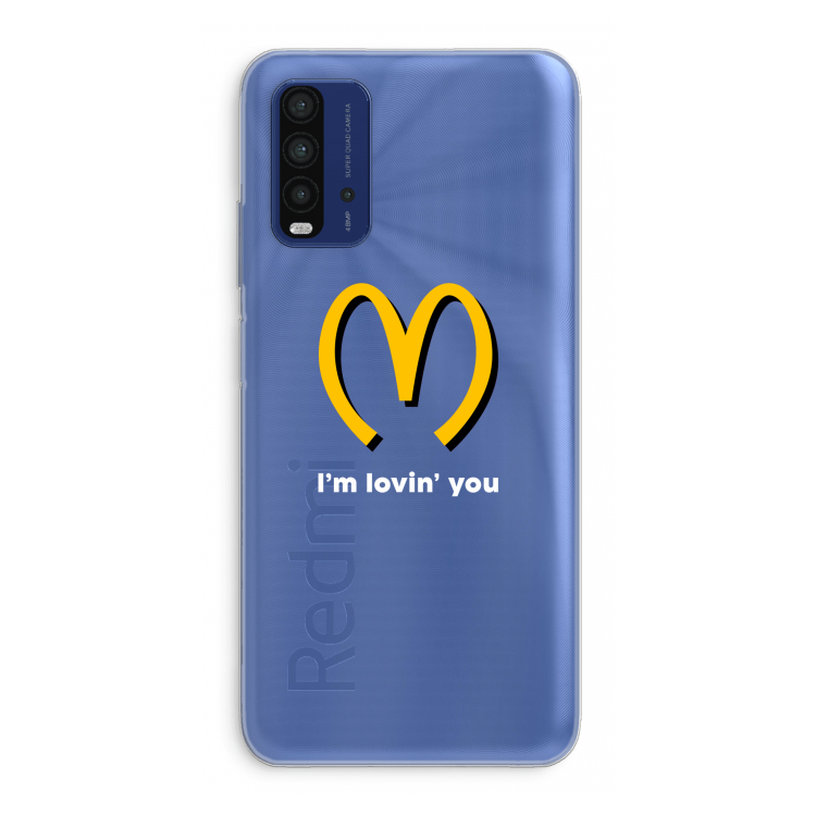 I'm lovin' you: Xiaomi Redmi 9T Transparant Hoesje