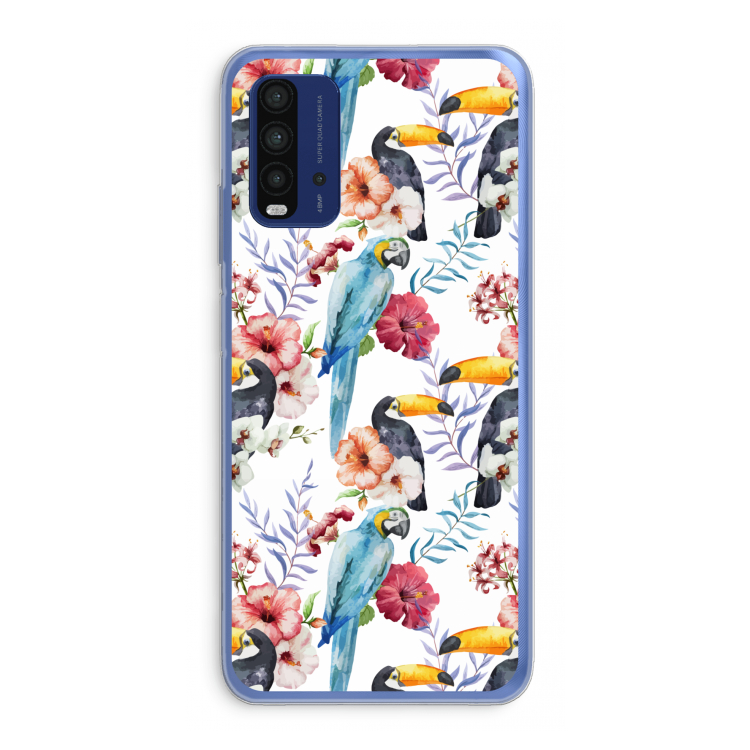 Bloemen tukan: Xiaomi Redmi 9T Transparant Hoesje