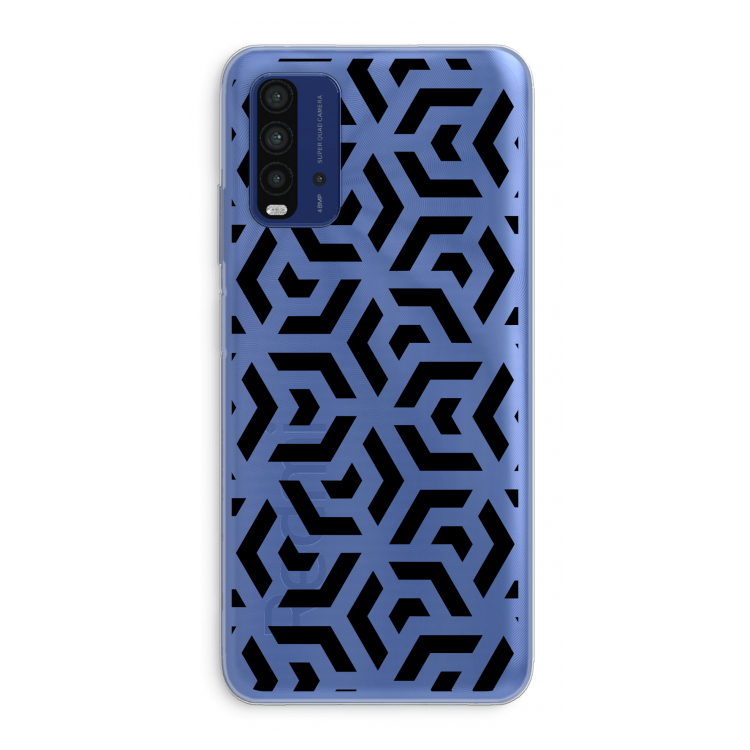Crazy pattern: Xiaomi Redmi 9T Transparant Hoesje