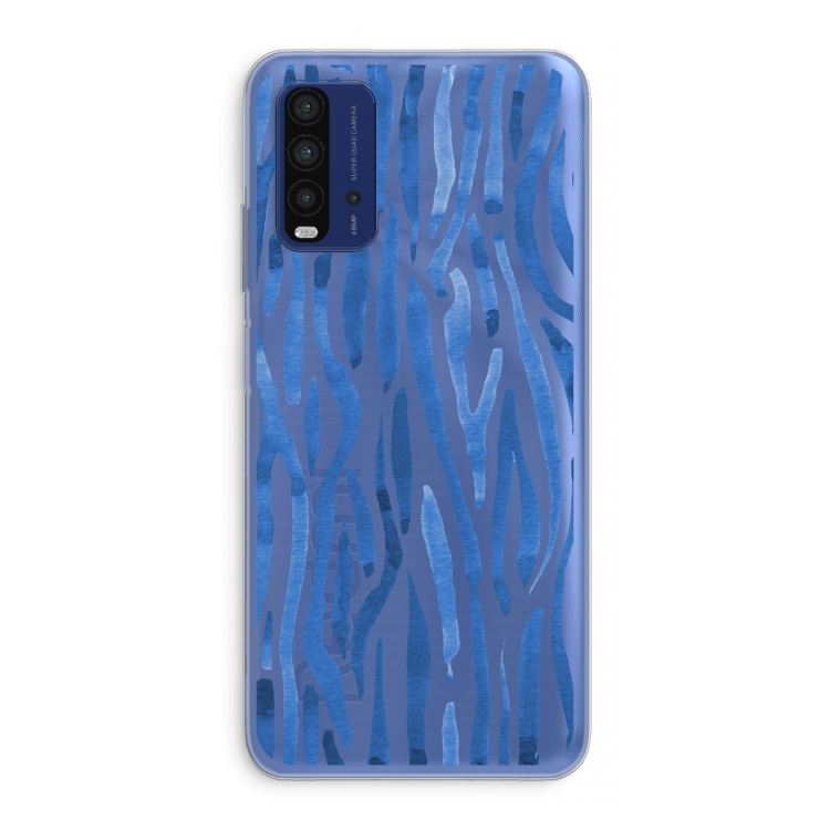 Blauwe nerven: Xiaomi Redmi 9T Transparant Hoesje