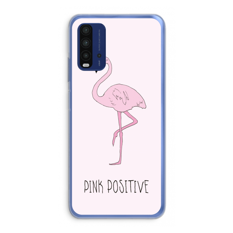 Pink positive: Xiaomi Redmi 9T Transparant Hoesje