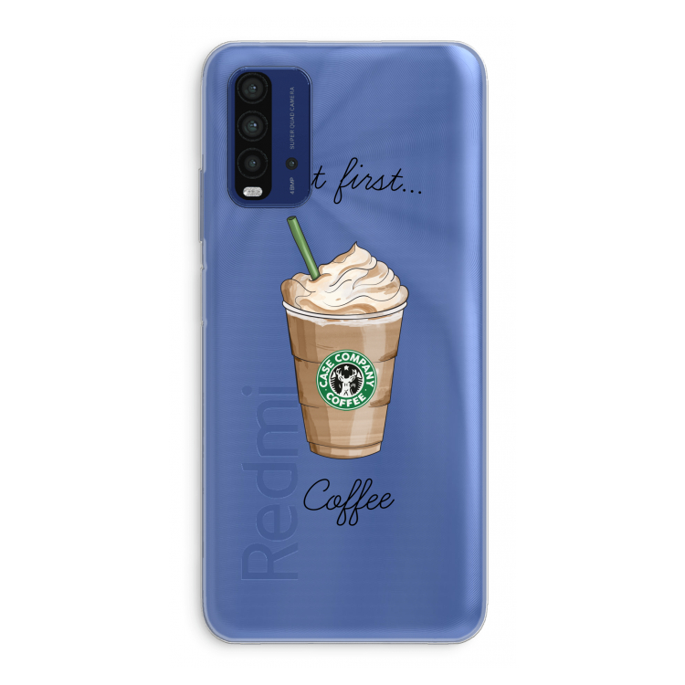 But first coffee: Xiaomi Redmi 9T Transparant Hoesje