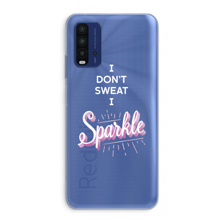 Sparkle quote: Xiaomi Redmi 9T Transparant Hoesje