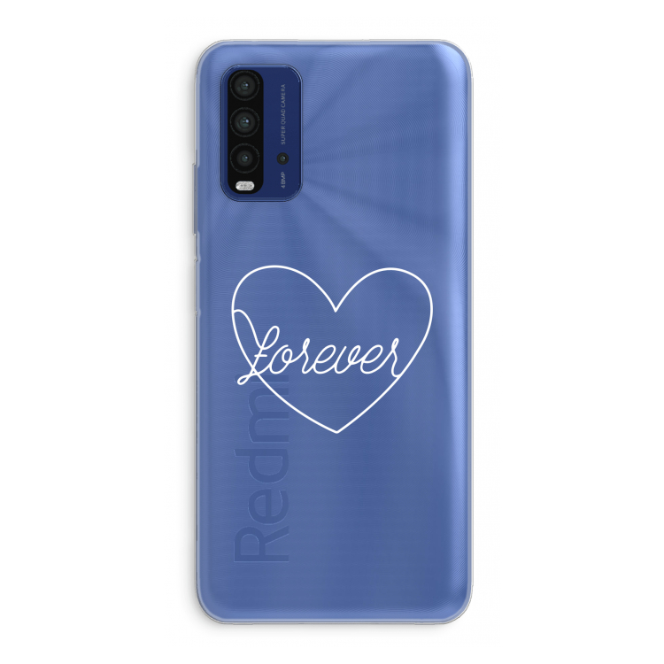 Forever heart pastel: Xiaomi Redmi 9T Transparant Hoesje