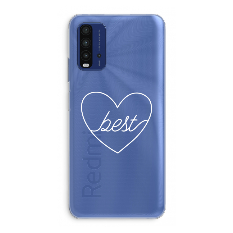 Best heart pastel: Xiaomi Redmi 9T Transparant Hoesje