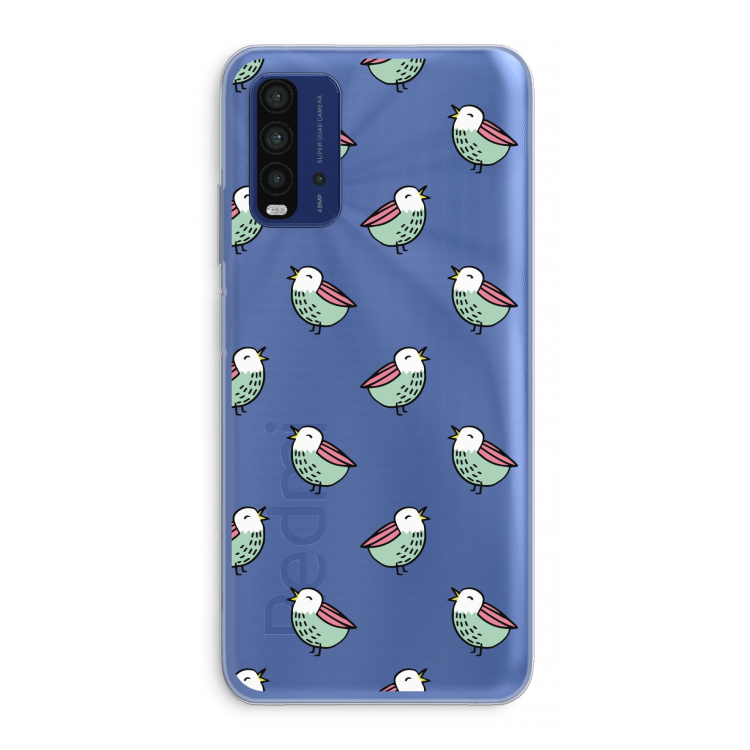 Vogeltjes: Xiaomi Redmi 9T Transparant Hoesje