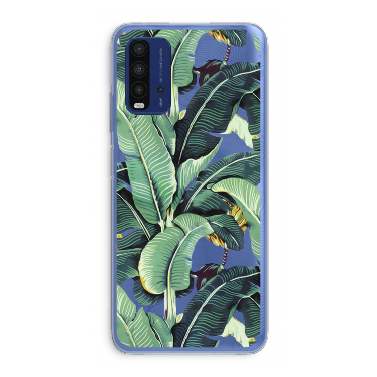 Bananenbladeren: Xiaomi Redmi 9T Transparant Hoesje