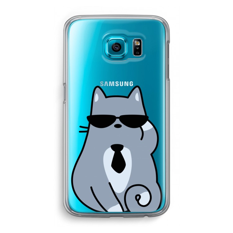 Cool cat: Samsung Galaxy S6 Transparant Hoesje