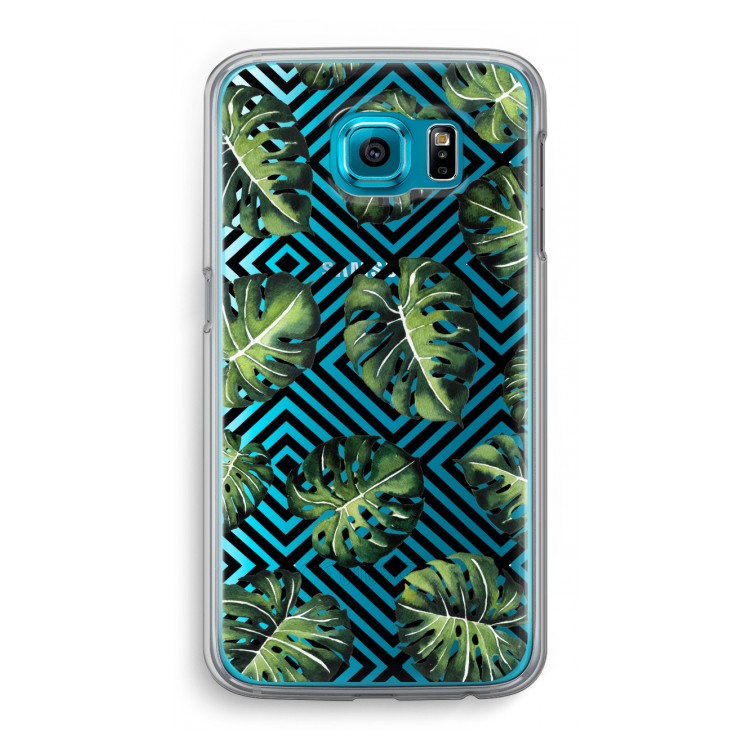 Geometrische jungle: Samsung Galaxy S6 Transparant Hoesje