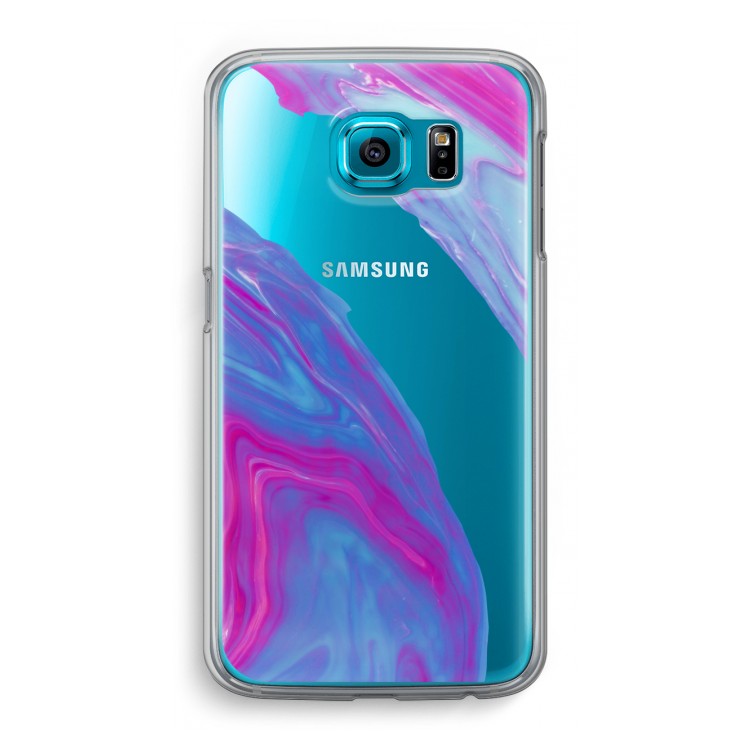 Zweverige regenboog: Samsung Galaxy S6 Transparant Hoesje