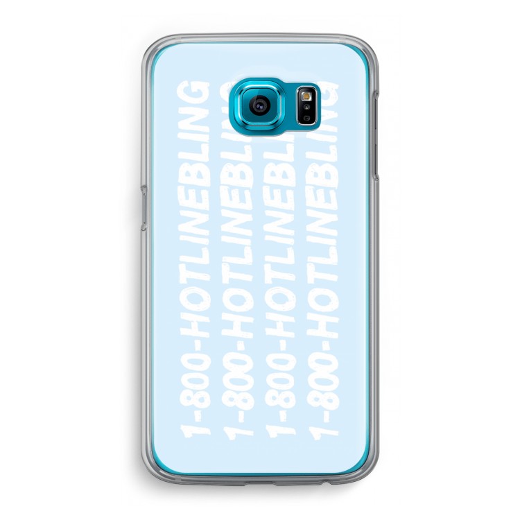 Hotline bling blue: Samsung Galaxy S6 Transparant Hoesje