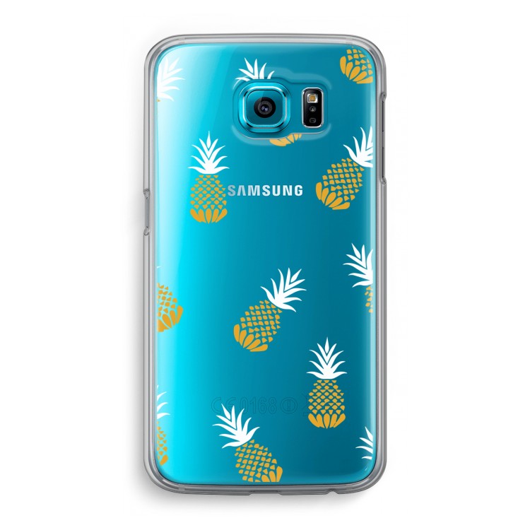 Ananasjes: Samsung Galaxy S6 Transparant Hoesje