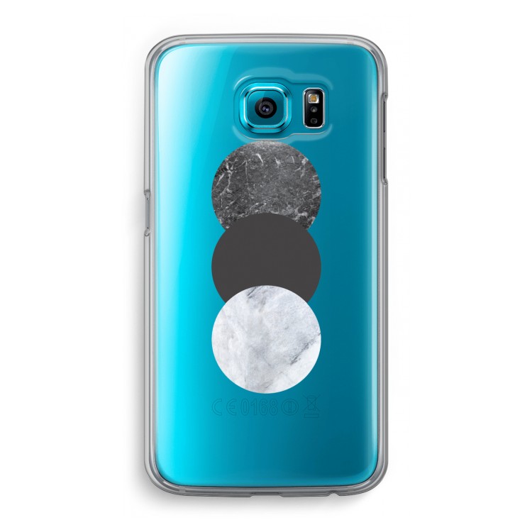 Marmeren cirkels: Samsung Galaxy S6 Transparant Hoesje