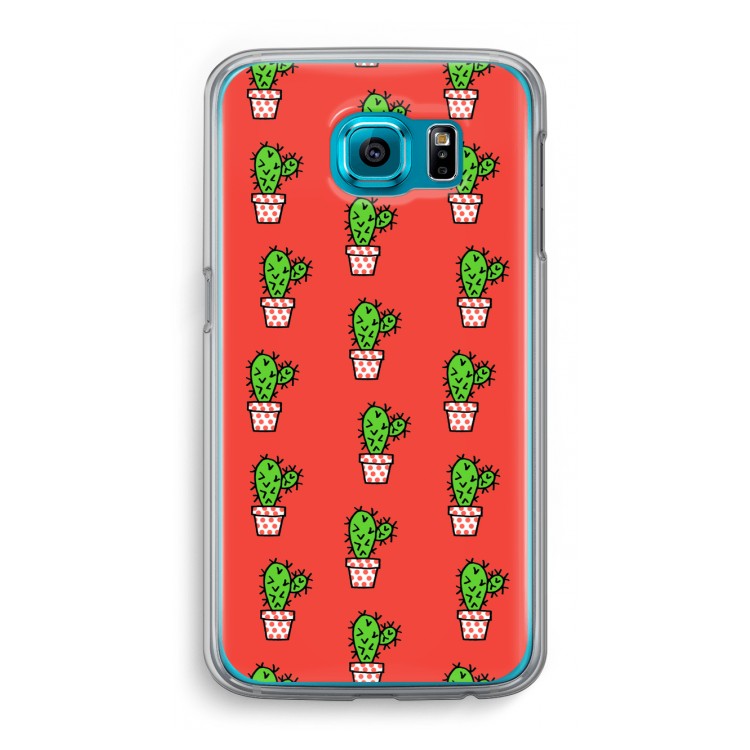 Mini cactus: Samsung Galaxy S6 Transparant Hoesje