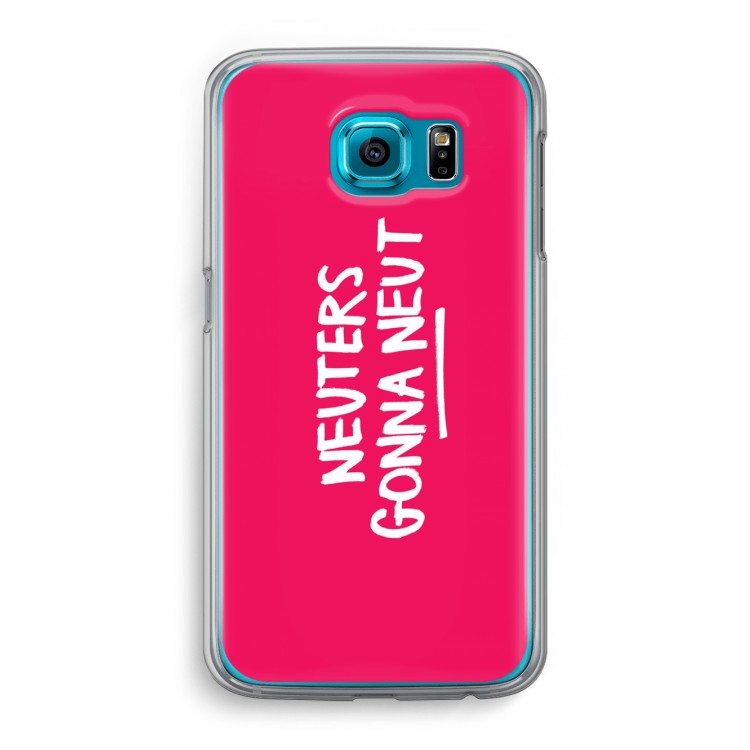 Neuters (roze): Samsung Galaxy S6 Transparant Hoesje