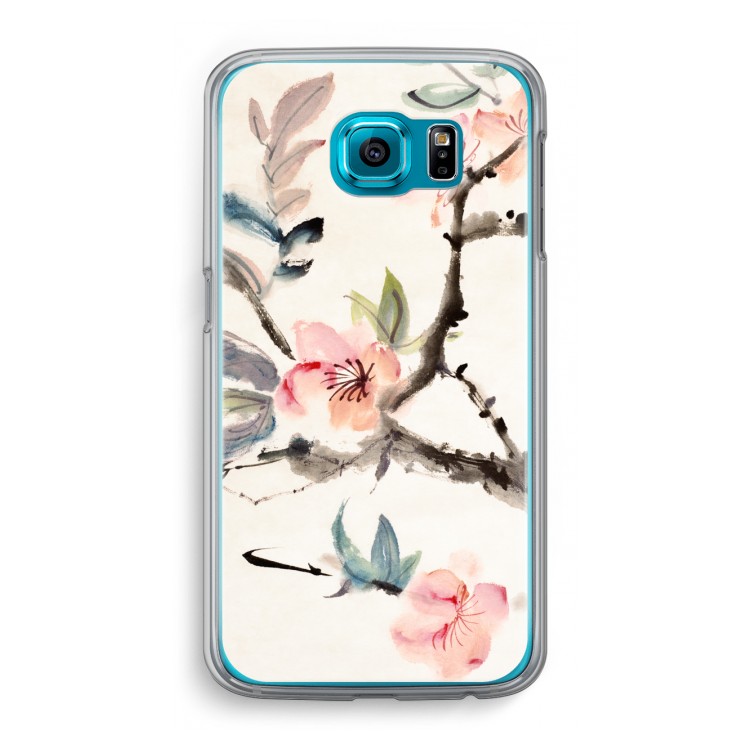 Japanse bloemen: Samsung Galaxy S6 Transparant Hoesje