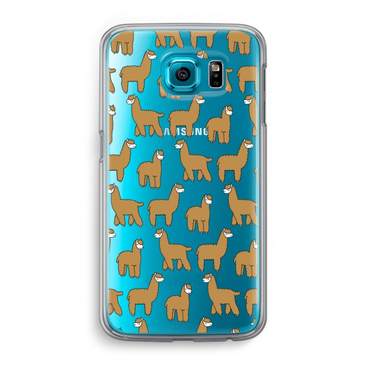 Alpacas: Samsung Galaxy S6 Transparant Hoesje