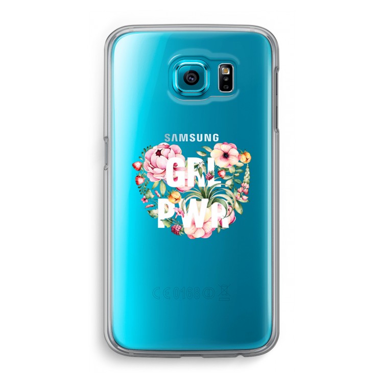 GRL PWR Flower: Samsung Galaxy S6 Transparant Hoesje