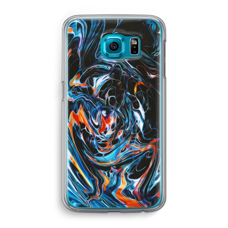 Black Unicorn: Samsung Galaxy S6 Transparant Hoesje