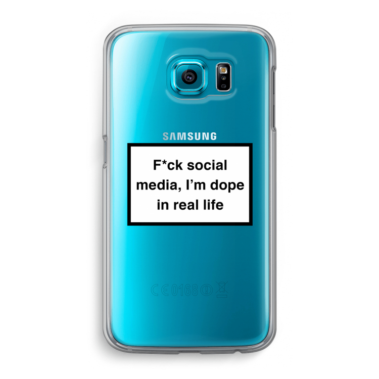 I'm dope: Samsung Galaxy S6 Transparant Hoesje