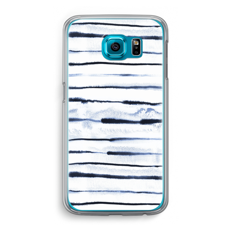 Ink Stripes: Samsung Galaxy S6 Transparant Hoesje
