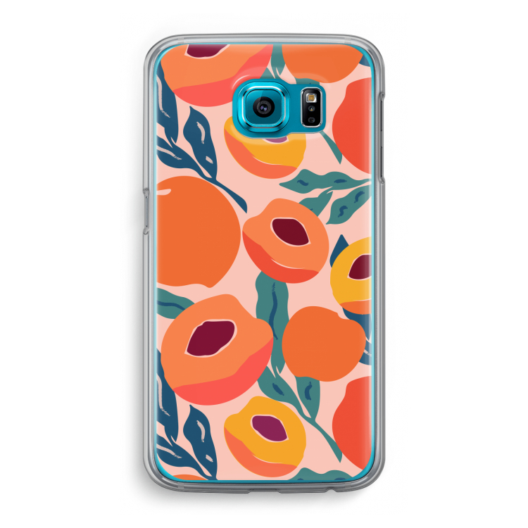 Perzik: Samsung Galaxy S6 Transparant Hoesje