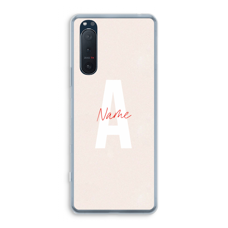 Strawberry Milkshake: Sony Xperia 5 II Transparant Hoesje