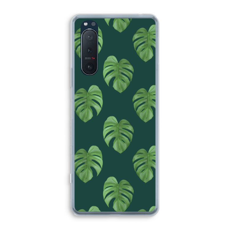 Monstera leaves: Sony Xperia 5 II Transparant Hoesje
