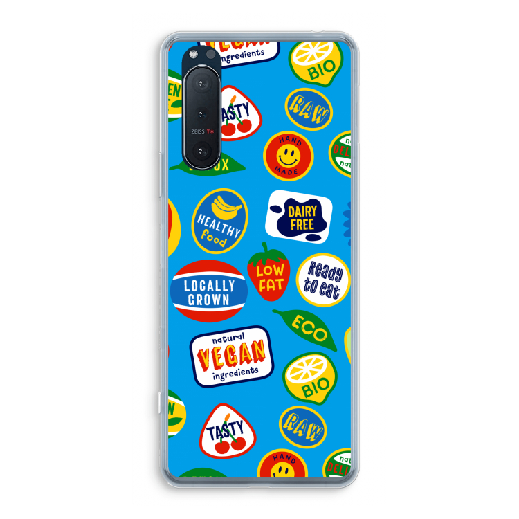 Fruitsticker: Sony Xperia 5 II Transparant Hoesje