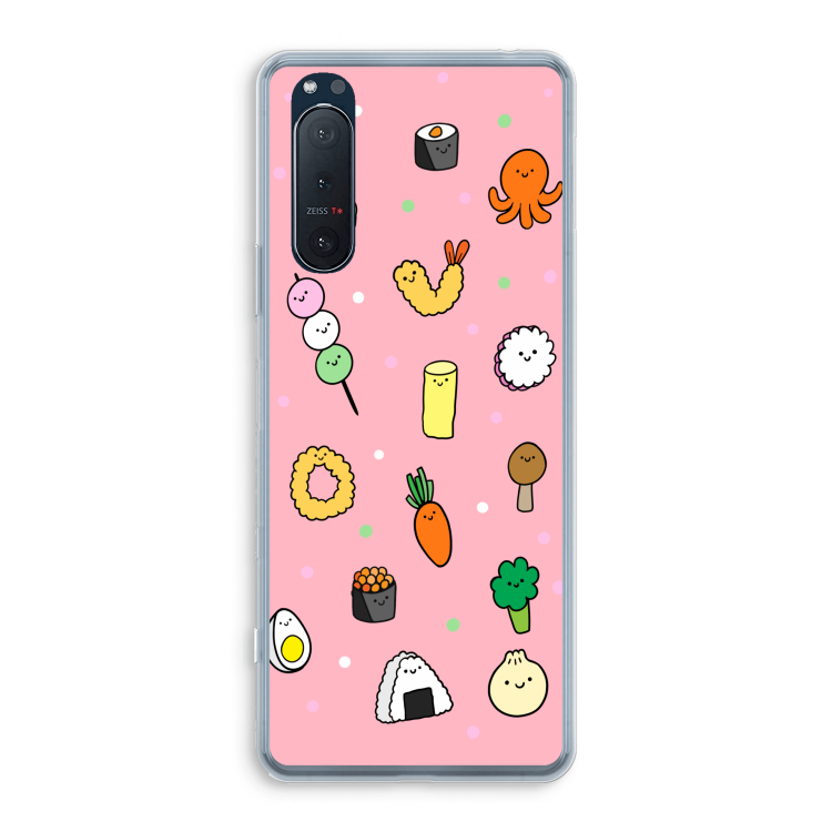 Happy bento friends: Sony Xperia 5 II Transparant Hoesje